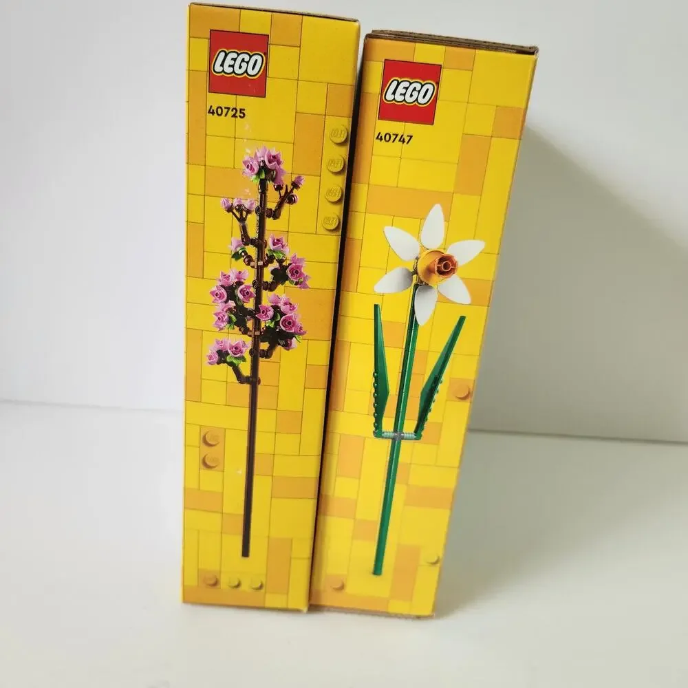 New! LEGO Botanical Flower Lot Cherry Blossoms 40725 Daffodil 40747 Building Set
